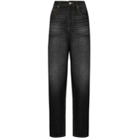 Isabel Marant Étoile Calça jeans reta cintura alta - Preto
