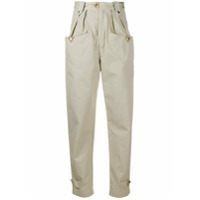 Isabel Marant Étoile Calça reta Pulcie de algodão - Neutro