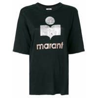 Isabel Marant Étoile Camiseta 'Kuta' de linho - Preto