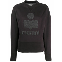Isabel Marant Étoile Moletom com logo bordado - Preto