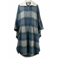 Isabel Marant Étoile Pelerine Gabin xadrez - Azul