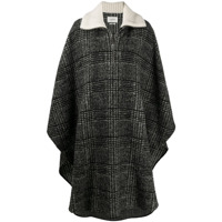 Isabel Marant Étoile Pelerine oversized xadrez Gabin - Preto