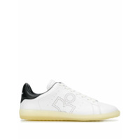 Isabel Marant leather perforated-logo sneakers - Branco