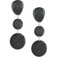 Isabel Marant Par de brincos de argolas triplas - Preto