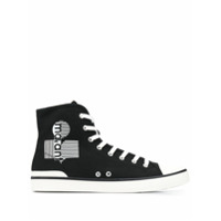 Isabel Marant Tênis cano alto Benkeenh de algodão - Preto