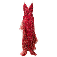 Isolda Vestido longo 'Amabile' de seda - Vermelho