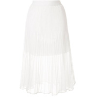 izzue Saia com pregas e sobreposição - Branco