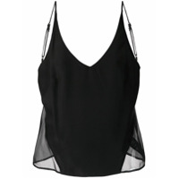 J Brand Camisola Lucy com recorte translúcido - Preto