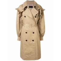 J Koo Trench coat com abotoamento duplo - Marrom