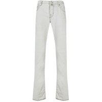 Jacob Cohen Calça jeans slim com detalhe de lenço - Cinza