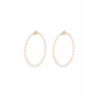 Jacquemus Par de brincos de argola com corrente - Dourado