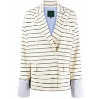 Jejia Blazer com punhos contrastantes - Branco