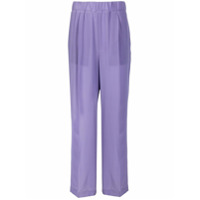 Jejia Calça flare com detalhe de pregas - Roxo