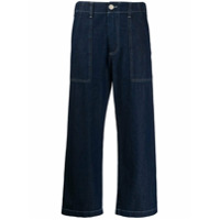 Jejia Calça jeans flare com cintura alta - Azul