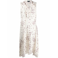 Jejia Vestido midi com estampa de poás - Branco