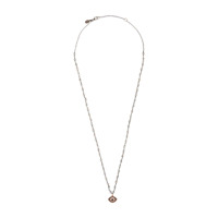 Jemma Sands Colar Mykonos de ouro rosé 14K com diamante e pingente - Cinza