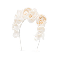 Jennifer Behr Headband Rosabelle com estampa floral - Branco