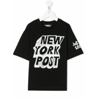 Jeremy Scott Junior Camiseta com estampa New York Post - Preto