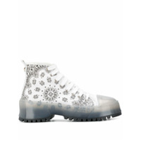 Jessie Western Tênis cano alto com solado chunky - Branco