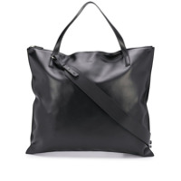 Jil Sander Bolsa tote de couro com zíper - Preto