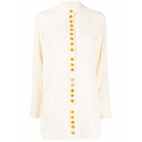 Jil Sander Camisa de seda com abotoamento - Neutro