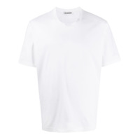 Jil Sander Camiseta decote careca de algodão - Branco
