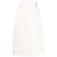 Jil Sander Saia com fivela lateral e acabamento engomado - Branco