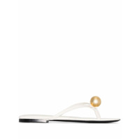 Jil Sander Sandália com detalhe de esfera - Branco