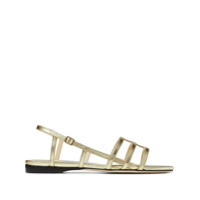 Jimmy Choo Arien metallic strappy sandals - Dourado
