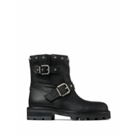 Jimmy Choo Bota Youth II com tachas de estrelas - Preto