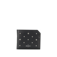 Jimmy Choo Carteira com estampa de logo e tachas - Preto