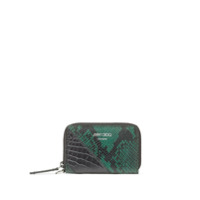 Jimmy Choo Carteira Danny com estampa de cobra - Verde