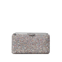 Jimmy Choo Clutch Ellipse com aplicação de brilho - Metálico