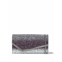 Jimmy Choo Clutch Emmie com brilho - Prateado