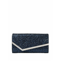 Jimmy Choo Clutch Emmie com detalhe de brilho - Azul