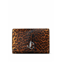 Jimmy Choo Clutch Varenne com estampa de logo - Marrom