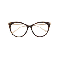 Jimmy Choo Eyewear Armação de óculos gatinho com efeito tartaruga - Marrom