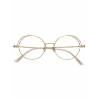 Jimmy Choo Eyewear Armação de óculos redonda Sun - Dourado