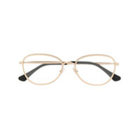 Jimmy Choo Eyewear rectangle frame glasses - Dourado