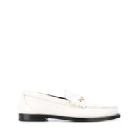 Jimmy Choo Mocassim Mocca com corrente e estrela - Branco