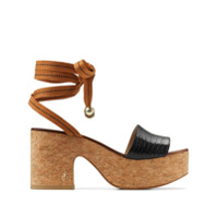 Jimmy Choo Sandália Athi com salto 80mm - Preto