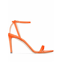 Jimmy Choo Sandália de couro envernizado com salto 85mm - Laranja
