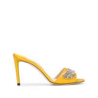 Jimmy Choo Sandália Stacey com aplicação de cristais e salto 85mm - Amarelo