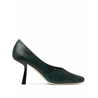 Jimmy Choo Sapato Marcela com efeito pele de cobra e salto 85mm - Verde
