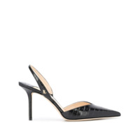 Jimmy Choo Sapato Thandi com efeito pele de crocodilo e salto 85mm - Preto