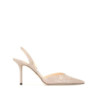 Jimmy Choo Sapato Thandi com fechamento posterior e salto 85mm - Neutro