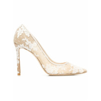 Jimmy Choo Scarpin 'Romy 100' com renda - Branco