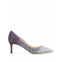 Jimmy Choo Scarpin Romy com brilho e salto 60mm - Prateado