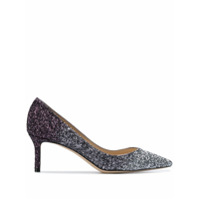 Jimmy Choo Scarpin Romy com brilho e salto 60mm - Prateado