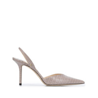 Jimmy Choo Scarpin Thandi de couro com salto 85mm - Neutro